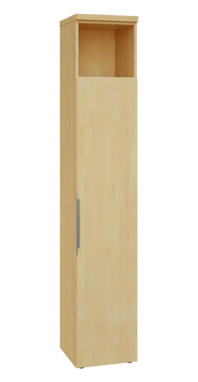 SIN 6 - 4DN kancelářská skříň, 1-dveřová/nika, pravá, 2170x400x400, javor horský